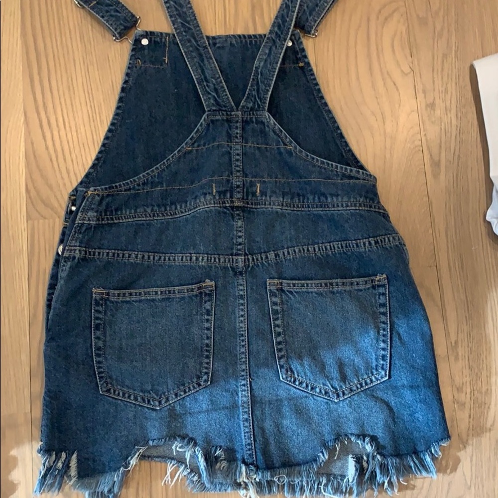 Free People overall denim dress - Picture 3 of 4
